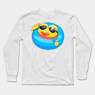 Sunglasses Rubber Duck Swimming Long Sleeve T-Shirt